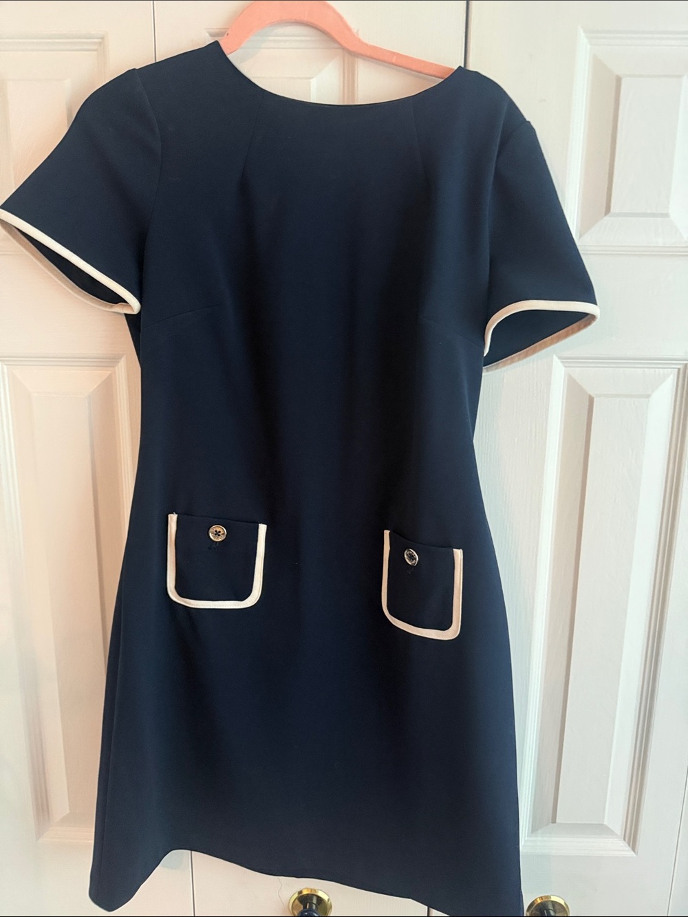 Tommy Hilfiger Navy Mini Dress with White Trim